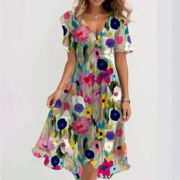Sophie | Women's Floral Wrap Midi Dress