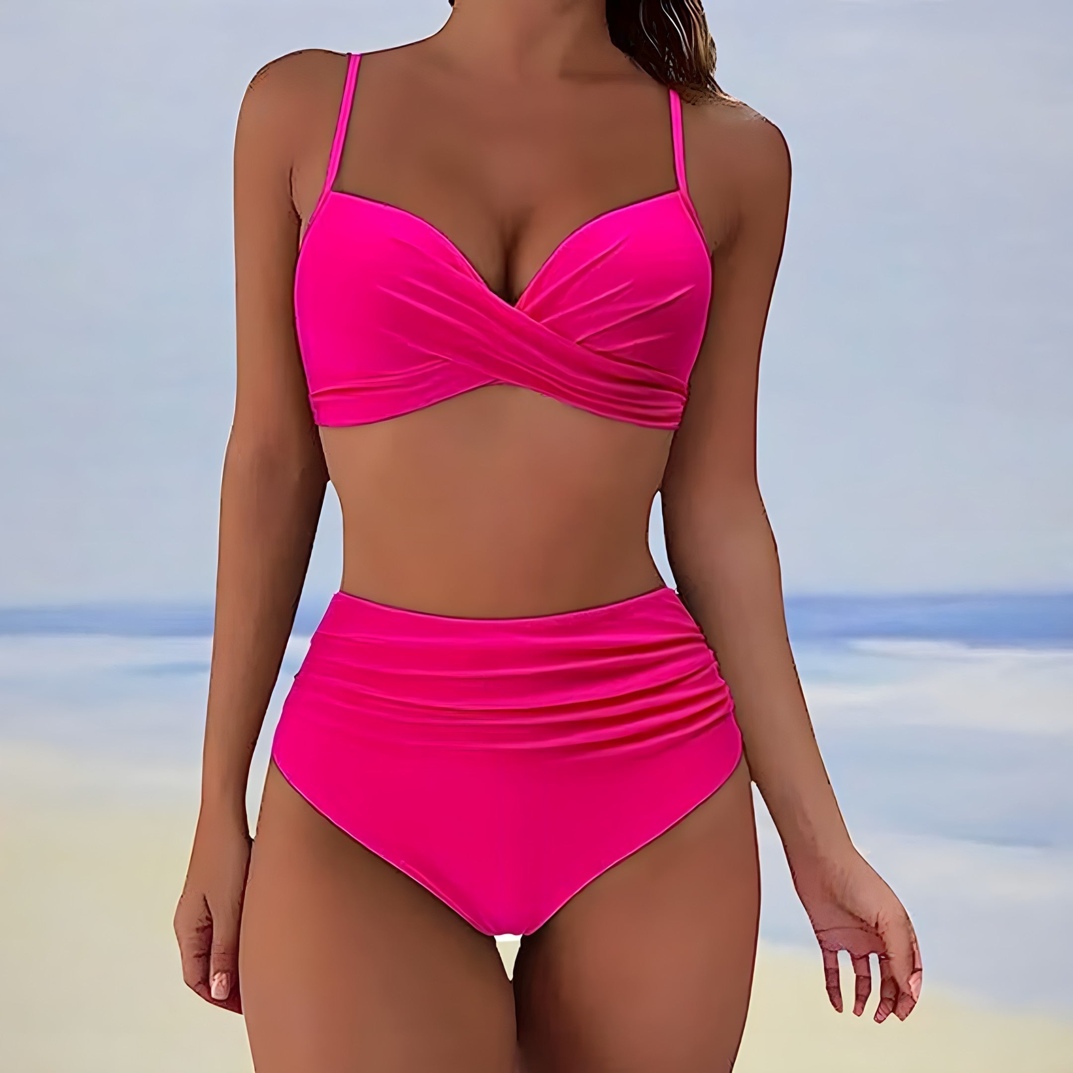 Avery | Women's V-Neck Criss Cross Bikini Set