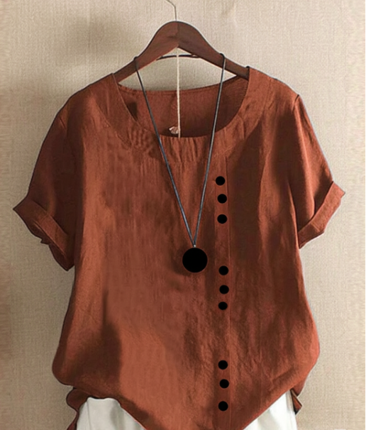 Clara | Women's Loose Fit Short Sleeve Blouse