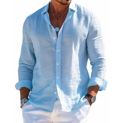 Noah | Men's Linen Button-Down Shirt