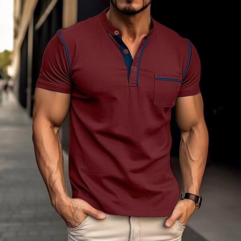 Liam | Men's Slim-Fit Henley T-Shirt