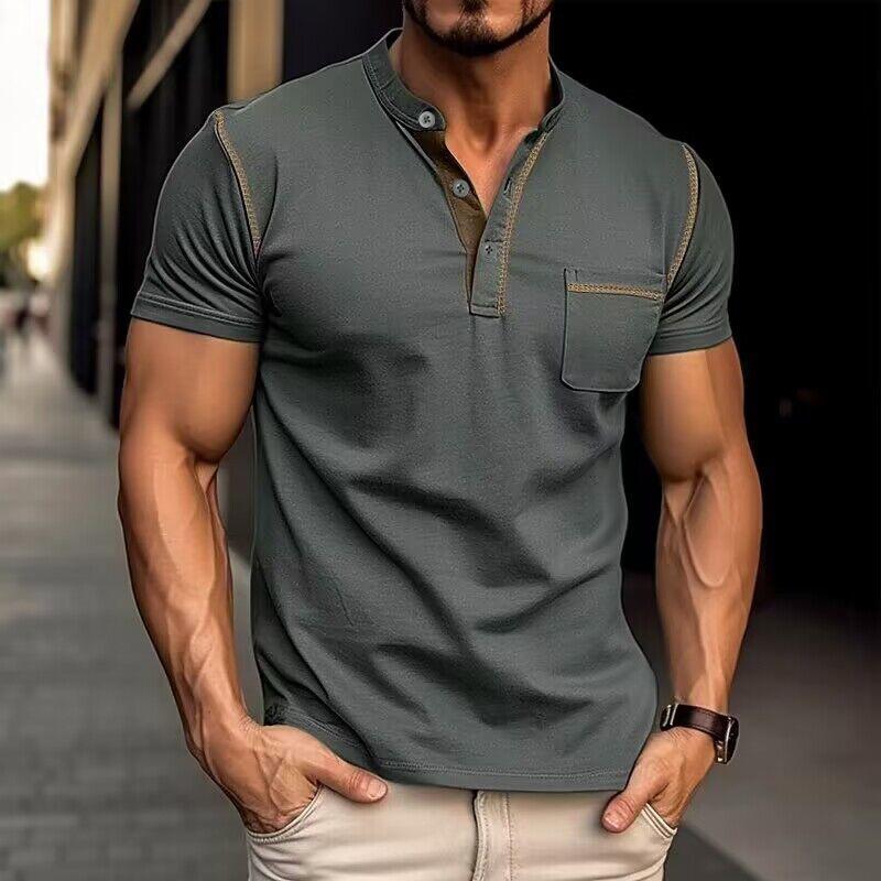 Liam | Men's Slim-Fit Henley T-Shirt