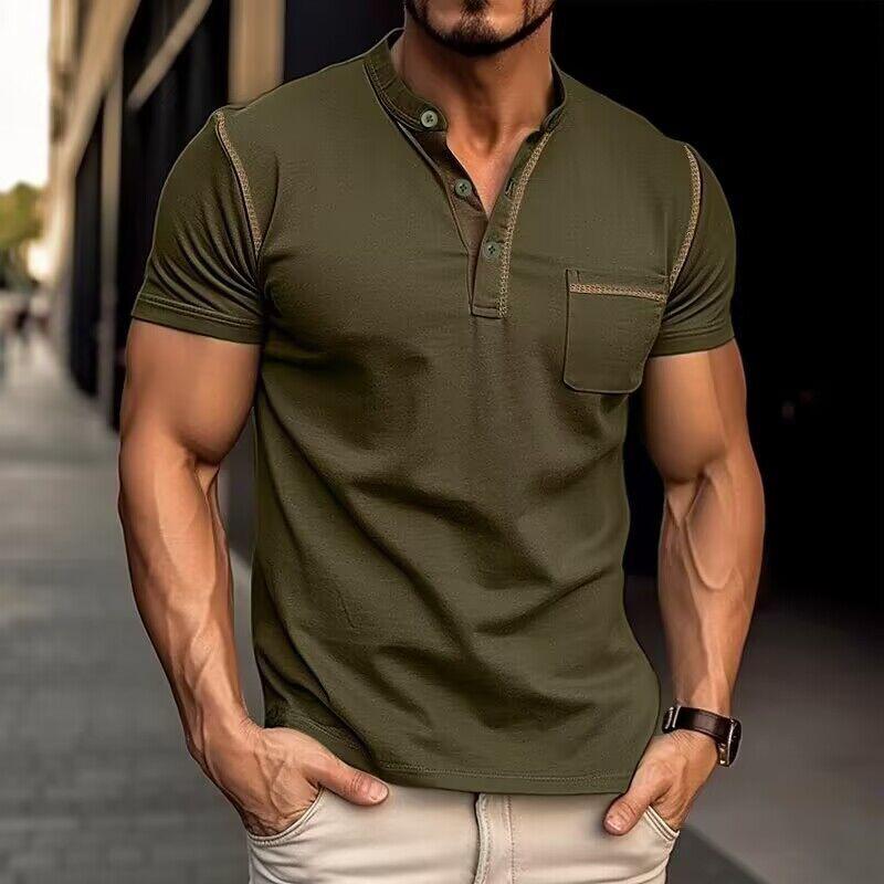 Liam | Men's Slim-Fit Henley T-Shirt