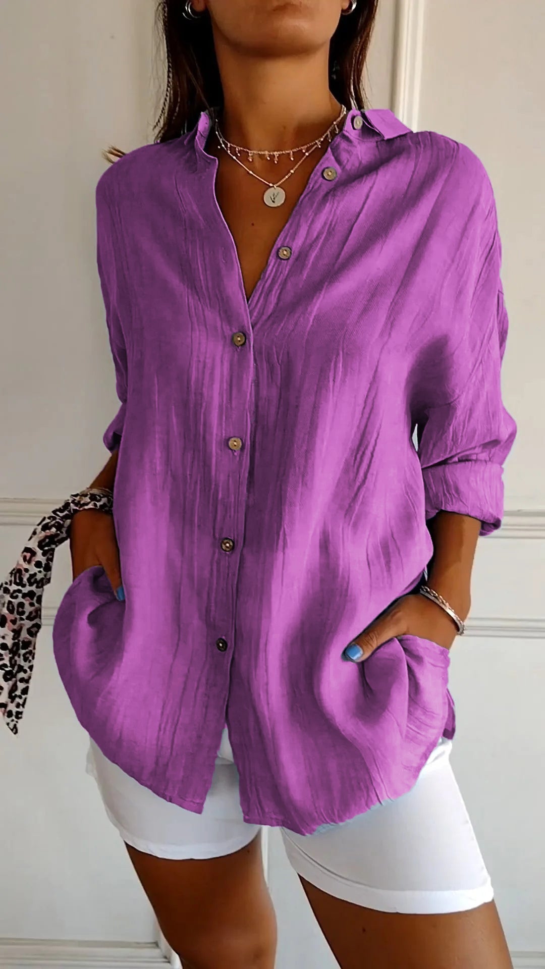 Avery | Women's Button Down Collared Summer Shirt