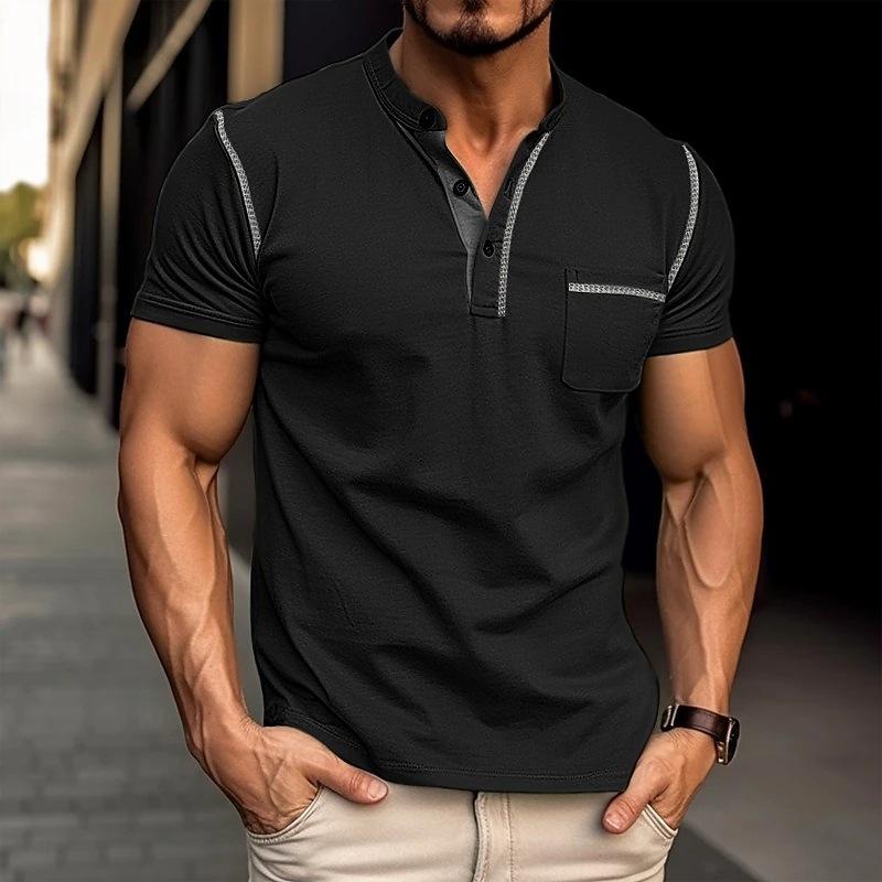 Liam | Men's Slim-Fit Henley T-Shirt