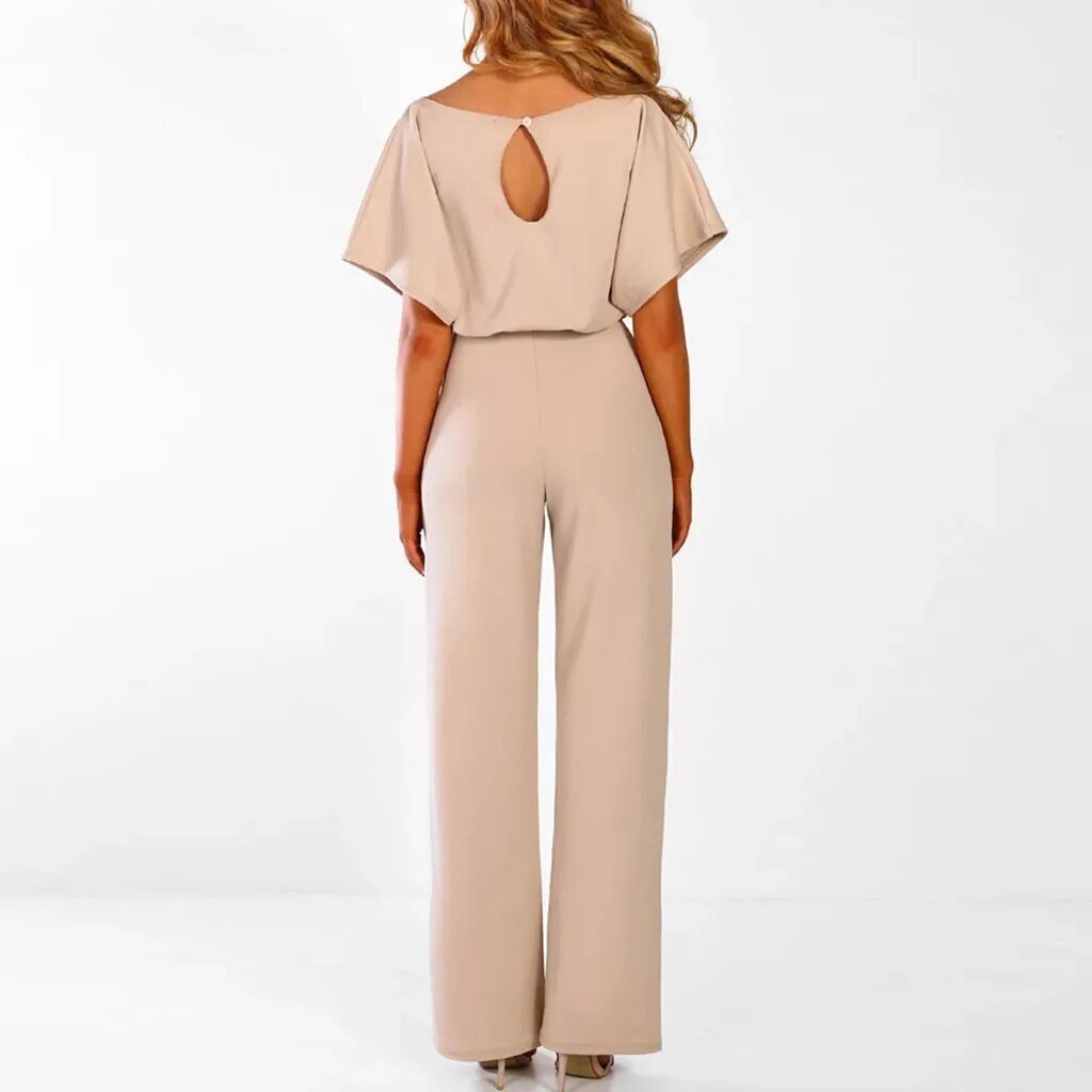 Aria | Women's Batwing Sleeve Boat Neck Jumpsuit
