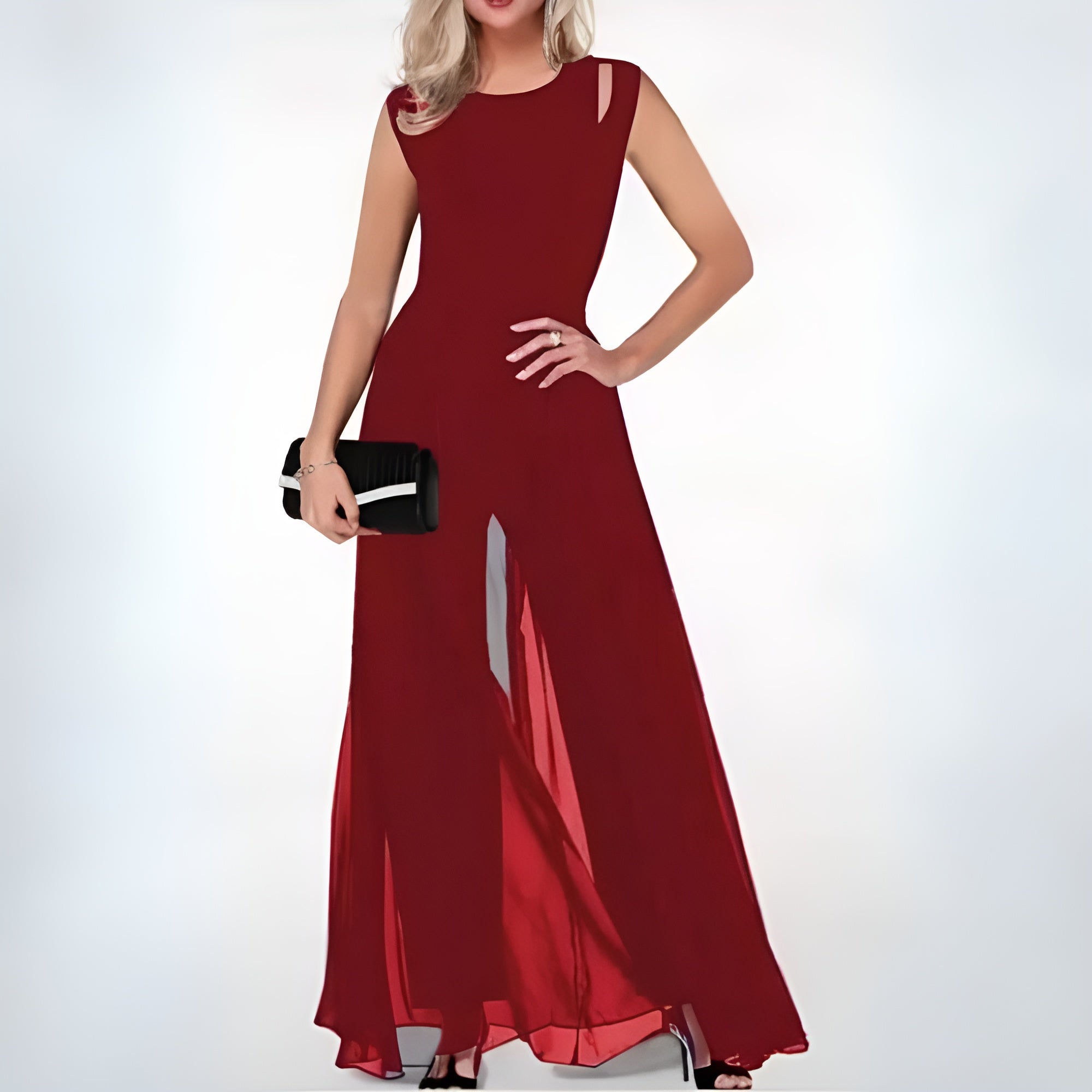Clara | Women's Sheer Overlay Jumpsuit
