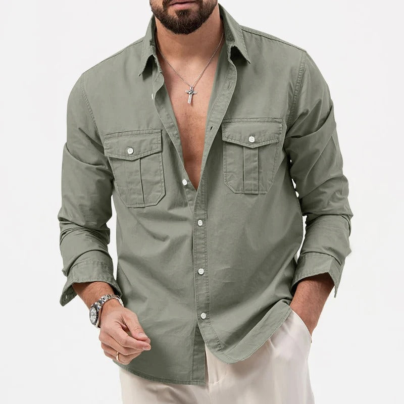Blake | Men's Tactical Double Pocket Cargo Shirt