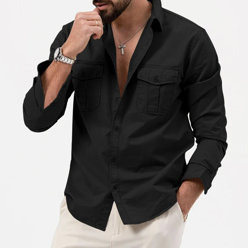 Blake | Men's Tactical Double Pocket Cargo Shirt