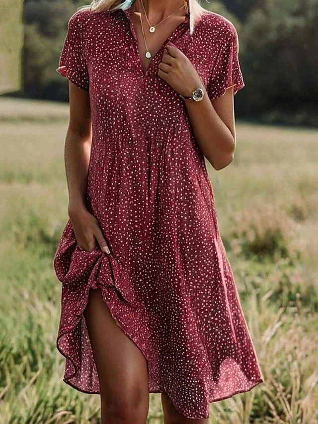 Sophie | Women's Short Sleeve Casual Shirt Dress