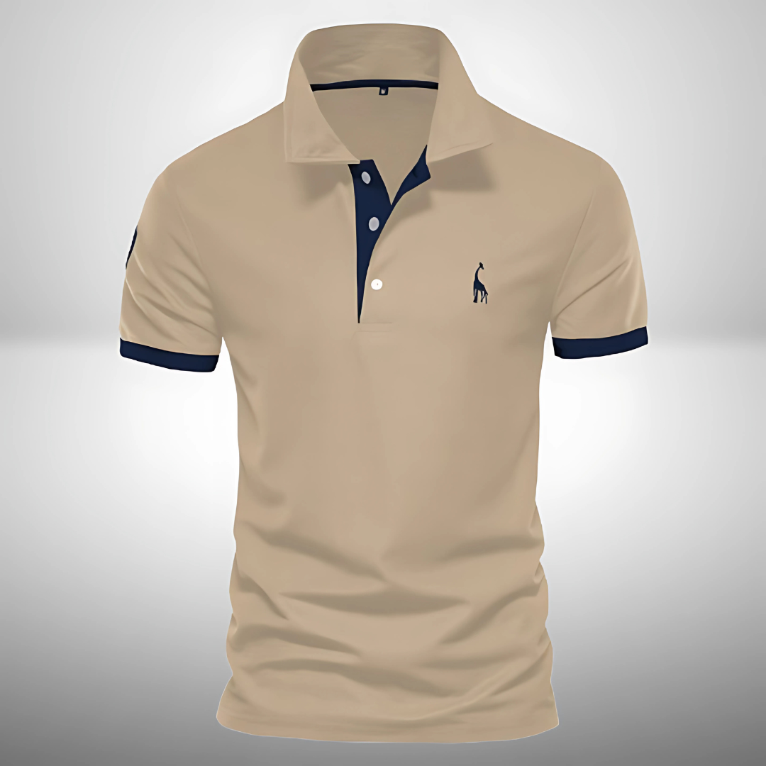 Leon | Men's Slim Fit Contrast Polo Shirt