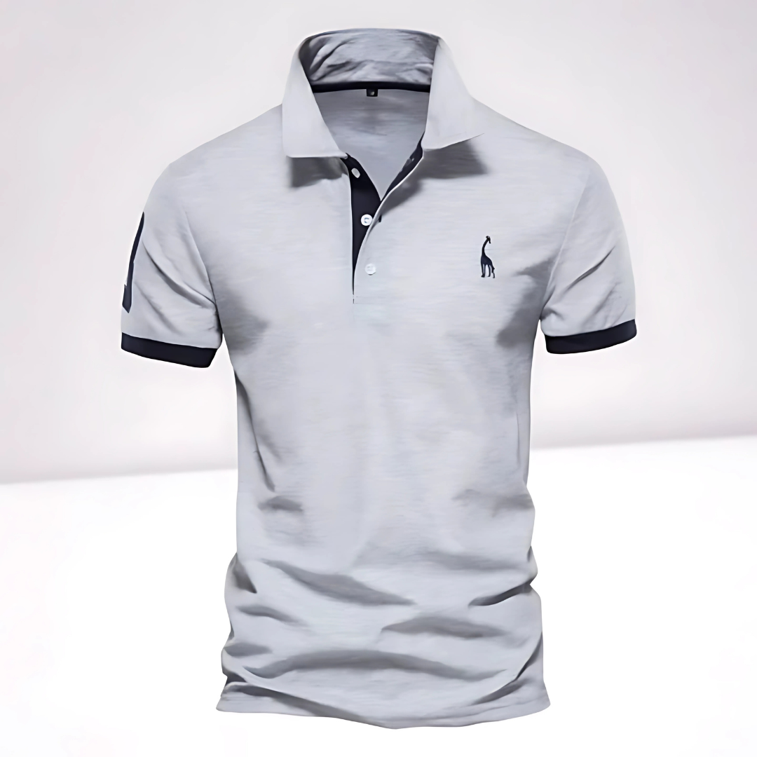 Leon | Men's Slim Fit Contrast Polo Shirt