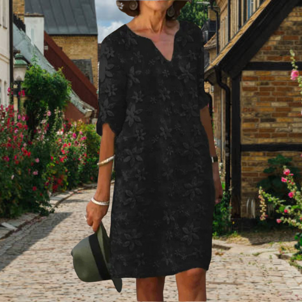 Grace | Women's Floral V-Neck Midi Dress