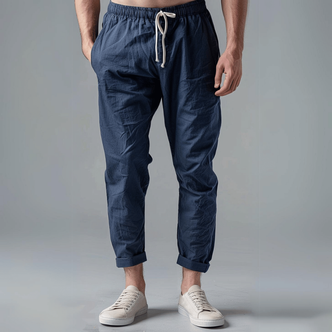 Lucas | Men's Relaxed Drawstring Linen Pants