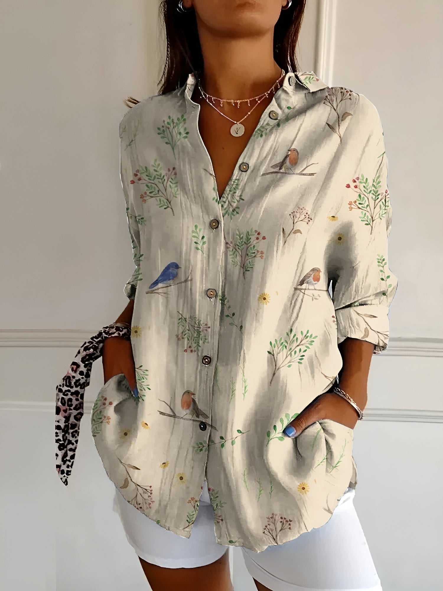 Emma | Women's Relaxed Long Sleeve Button Shirt