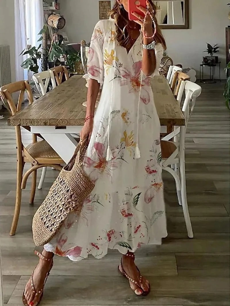 Sophia | Women's Halter Neck Satin Midi Dress