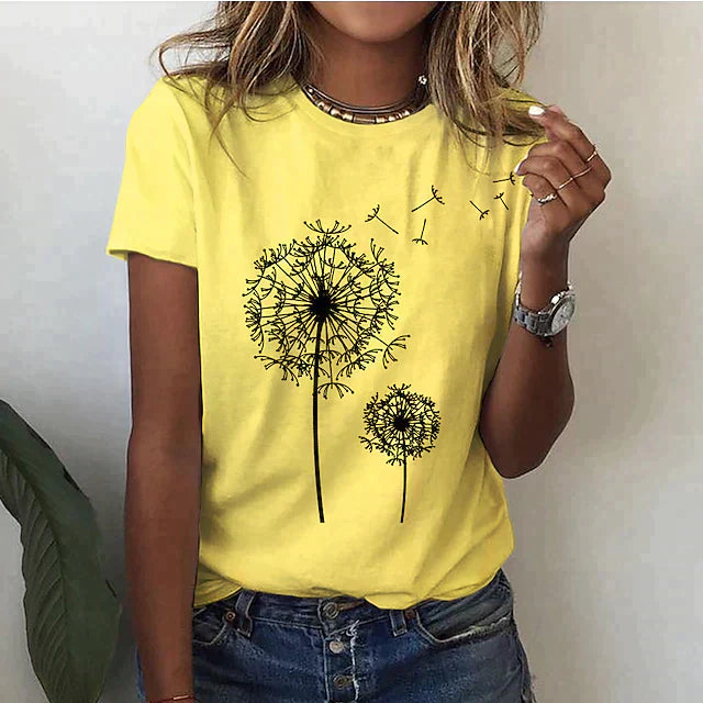 Emma | Women's Printed Round Neck Casual T-Shirt