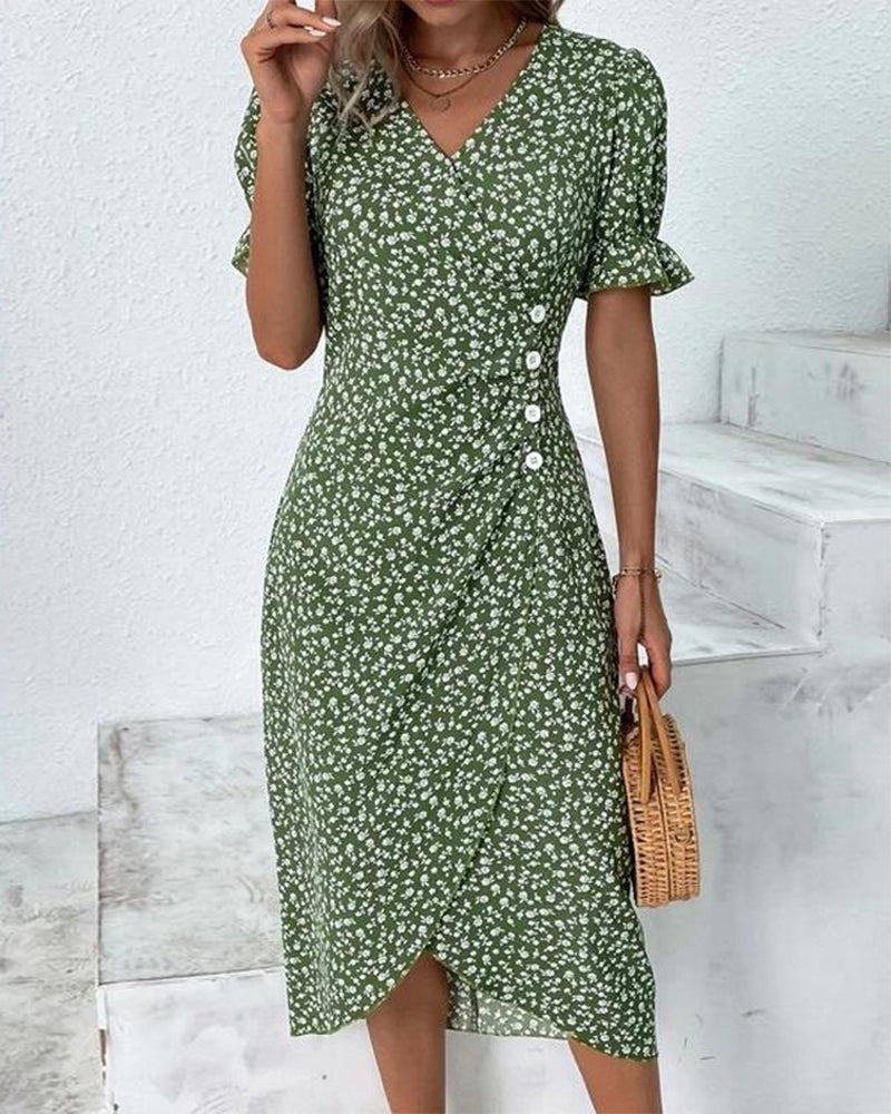 Sophie | Women's Floral Button Midi Dress