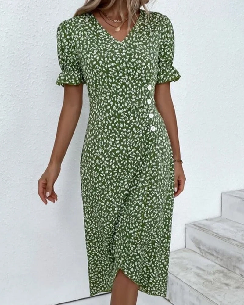 Sophie | Women's Floral Button Midi Dress