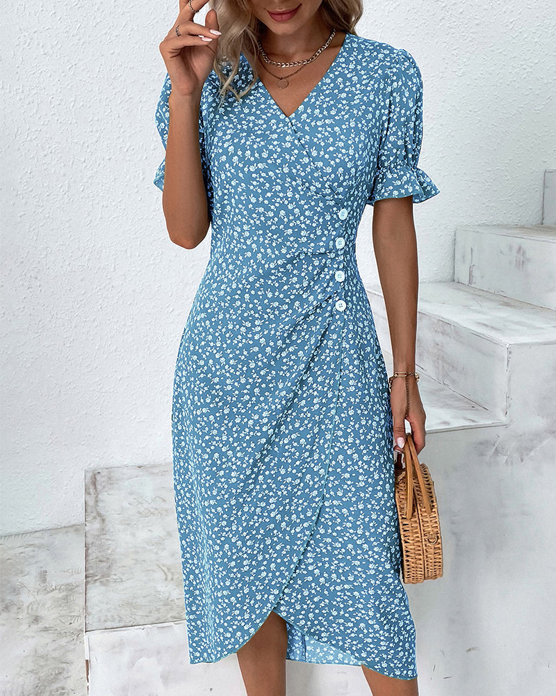 Sophie | Women's Floral Button Midi Dress