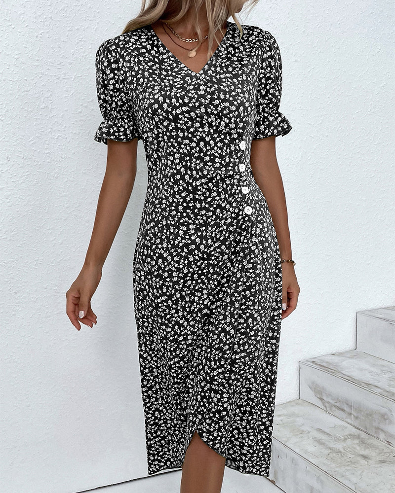 Sophie | Women's Floral Button Midi Dress