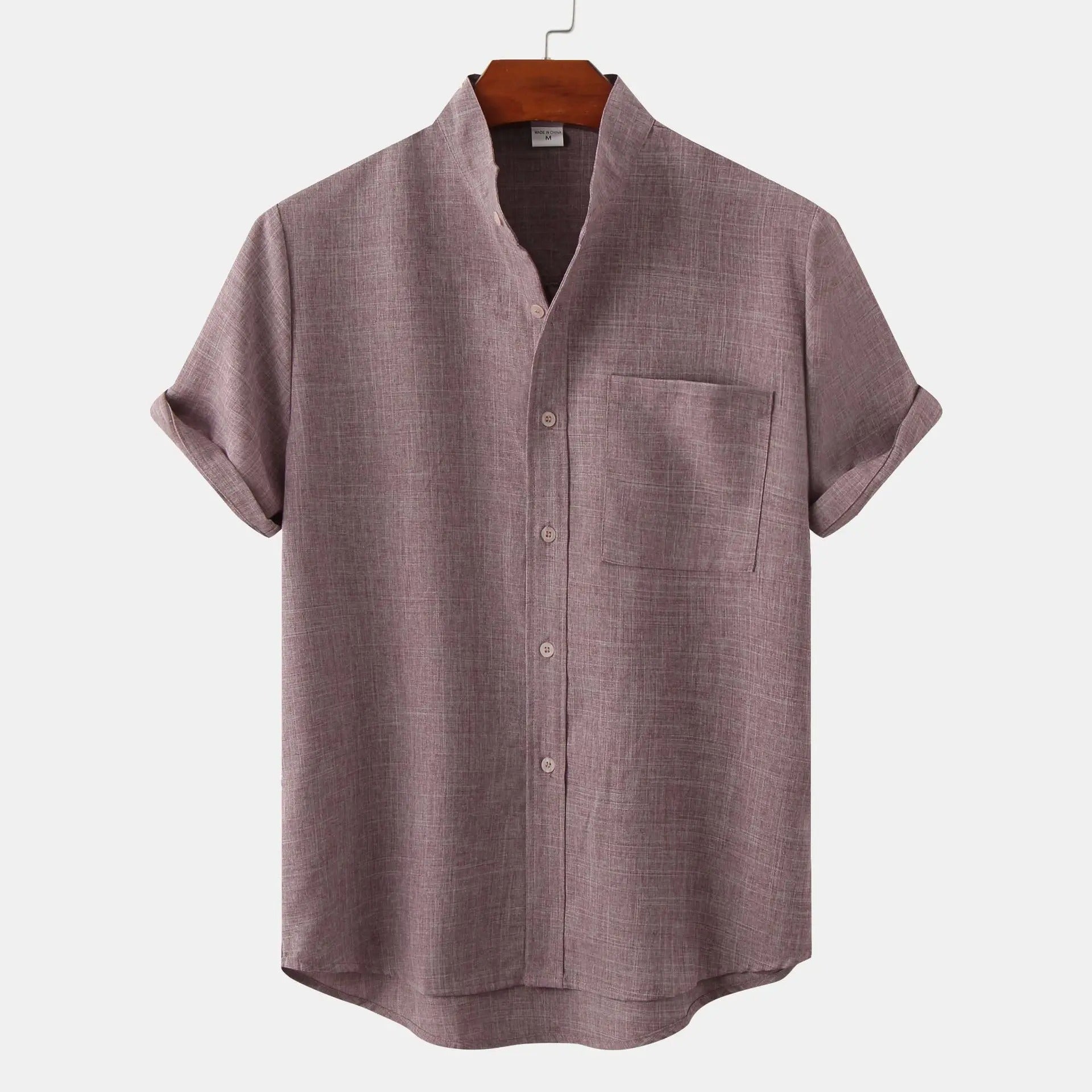 Liam | Men's Stand Collar Casual Button Shirt
