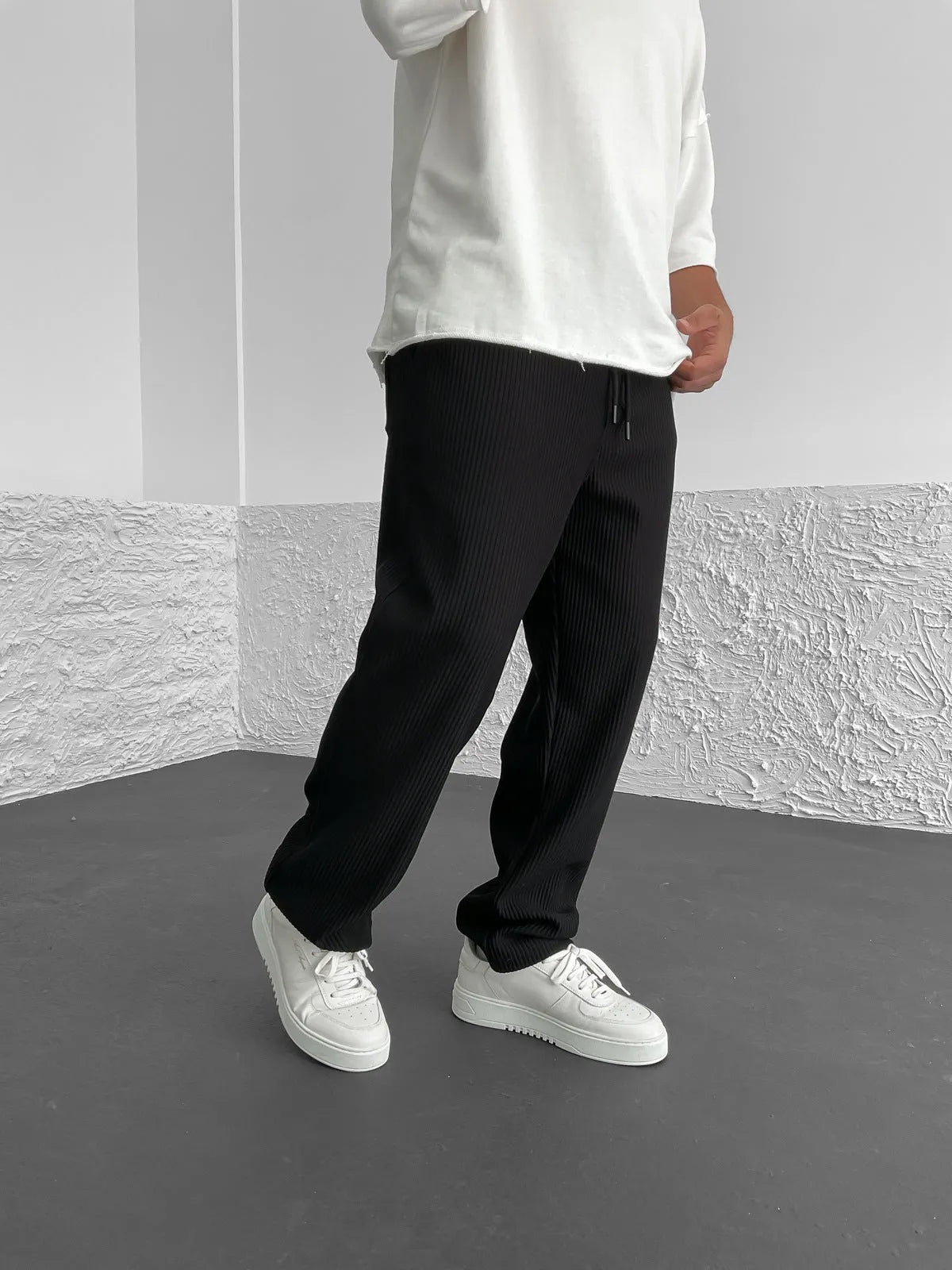 Evan | Men's Ribbed Drawstring Casual Pants