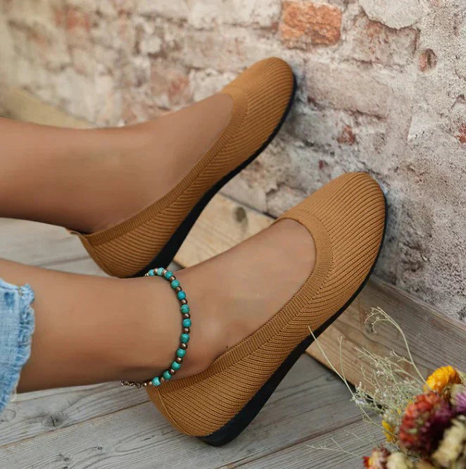 Ava | Women's Knit Slip-On Ballet Flats
