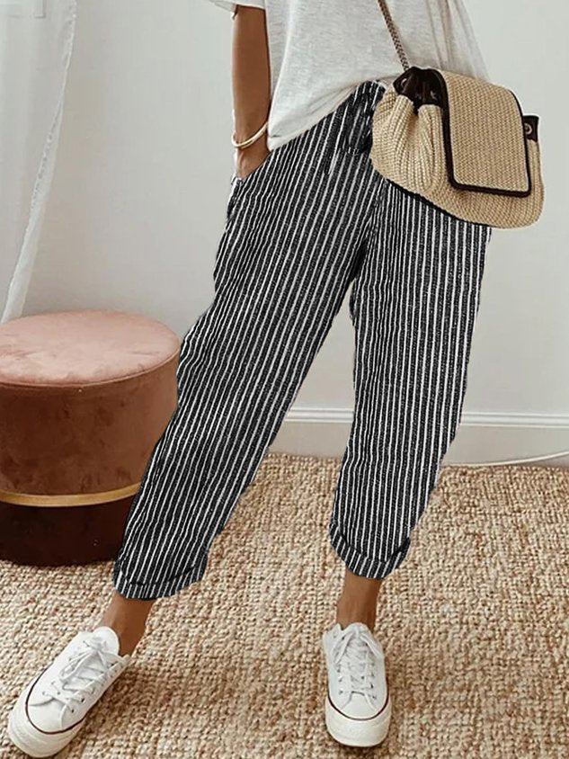 Sofia | Women's Drawstring Linen Pants