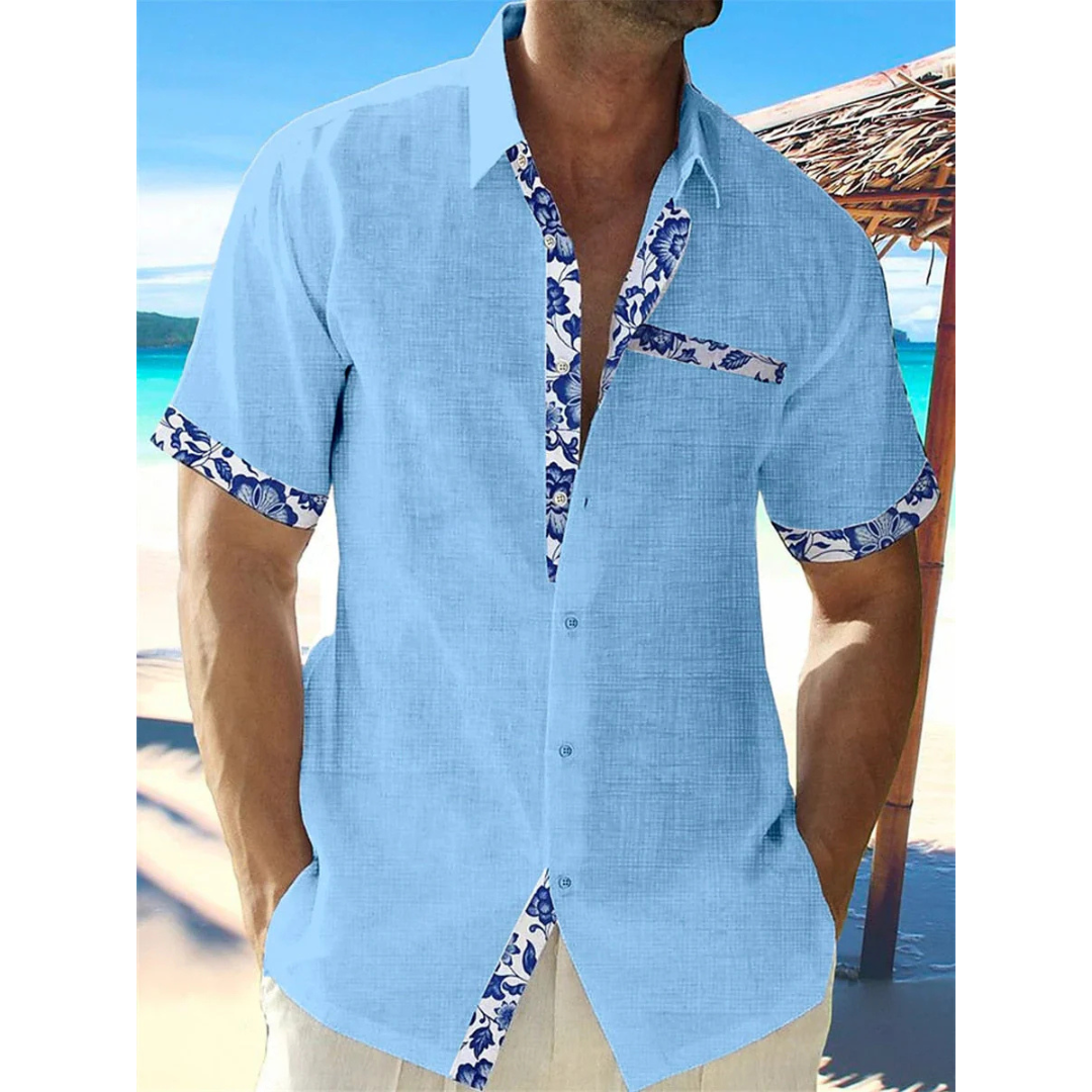Kai | Men's Tropical Print Short Sleeve Shirt