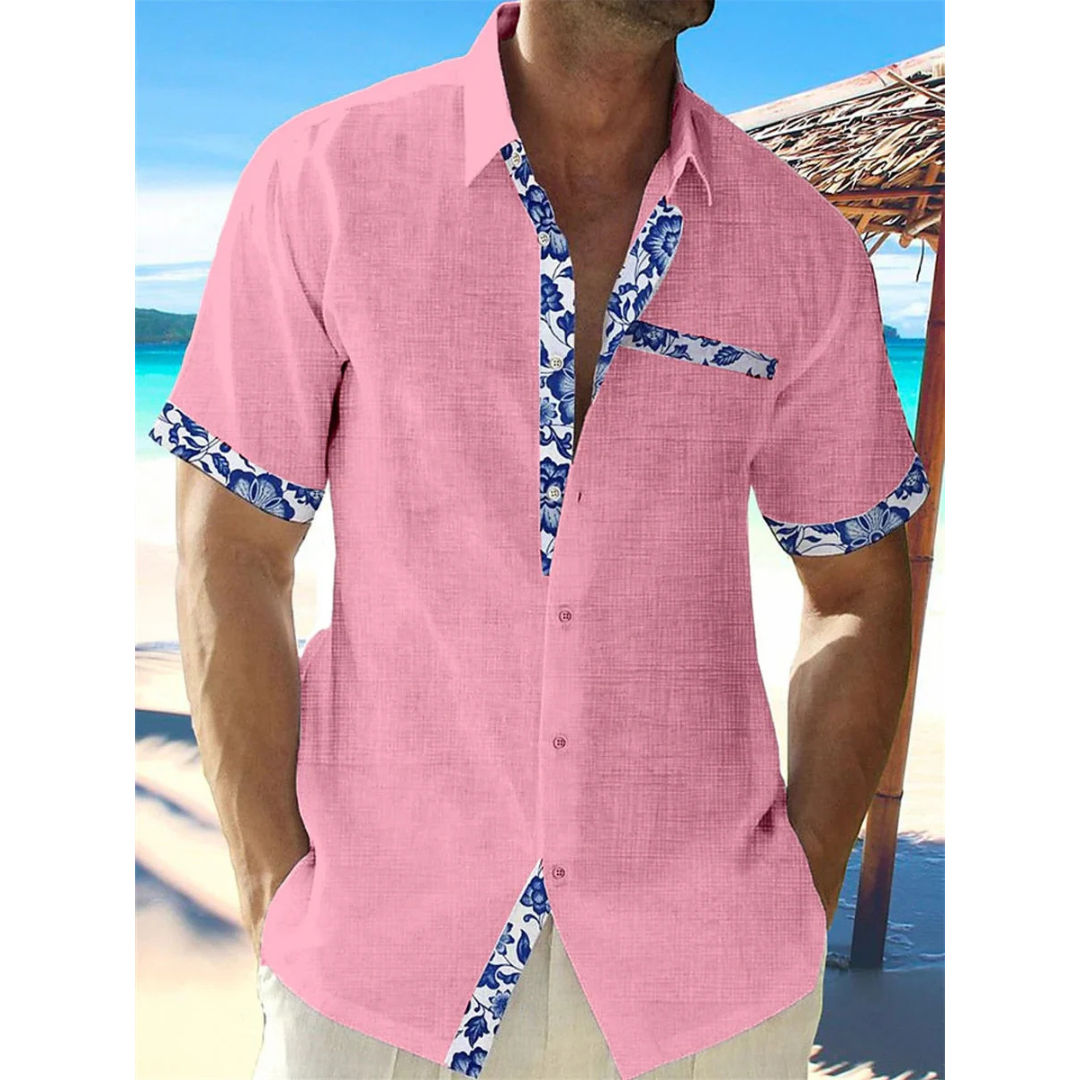 Kai | Men's Tropical Print Short Sleeve Shirt