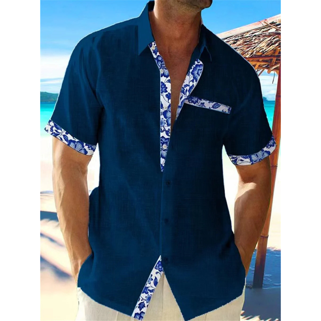 Kai | Men's Tropical Print Short Sleeve Shirt