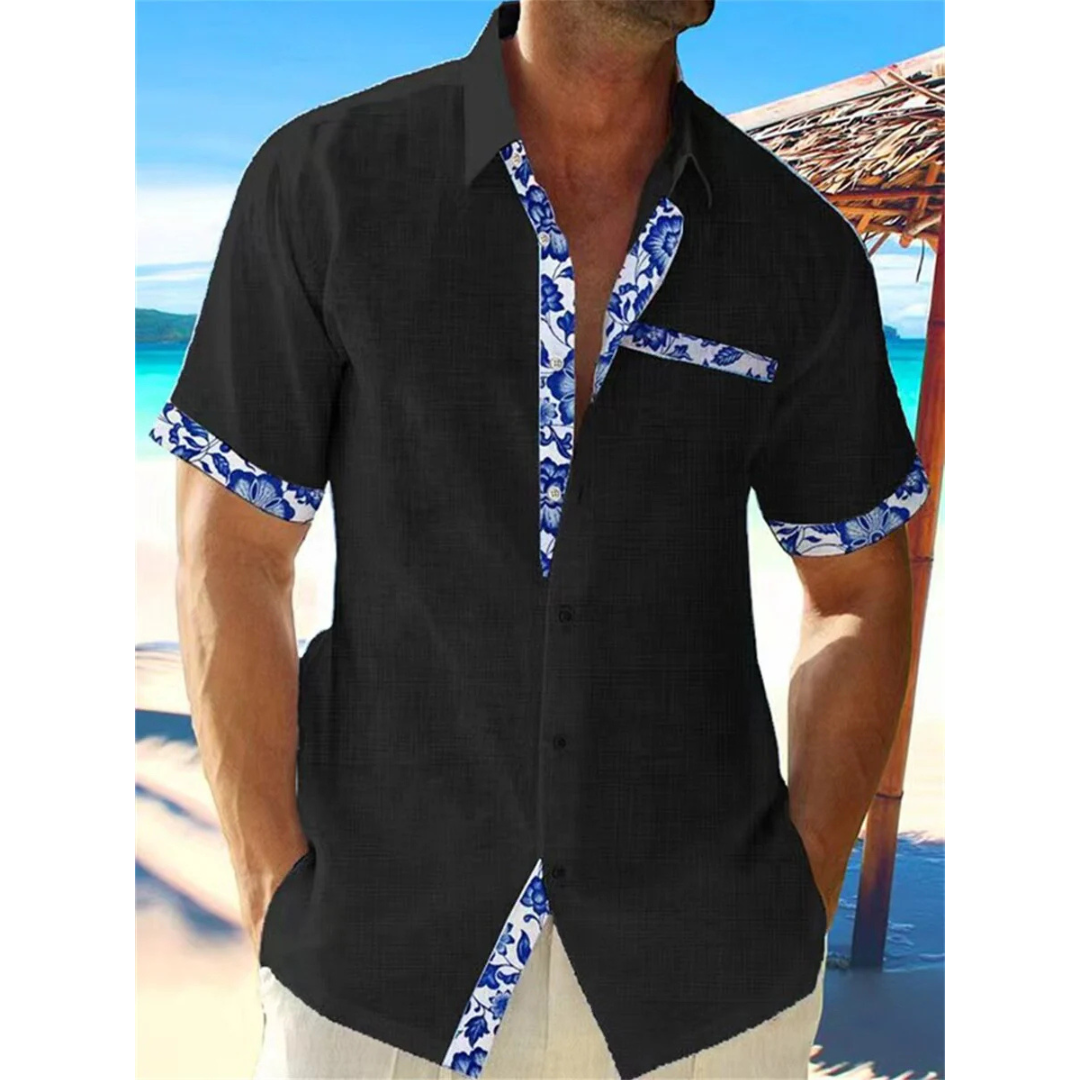 Kai | Men's Tropical Print Short Sleeve Shirt