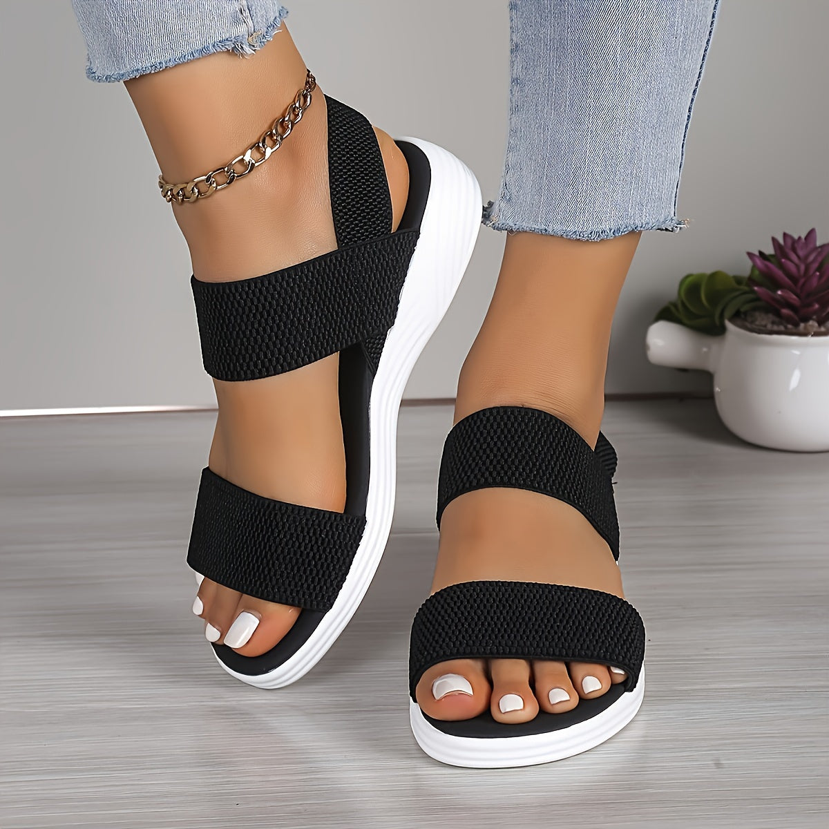 Luna | Women's Adjustable Ankle Strap Sandals