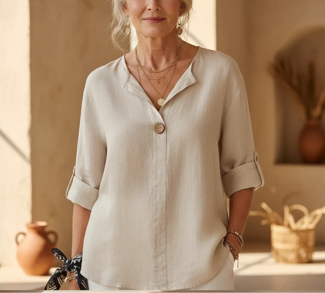 Hannah | Women's V-Neck 3/4 Sleeve Shirt