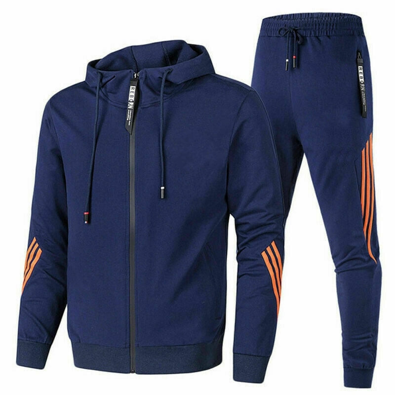 Liam | Men's Striped Hoodie And Jogger Set
