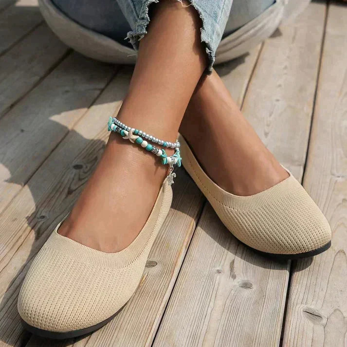 Ava | Women's Knit Slip-On Ballet Flats