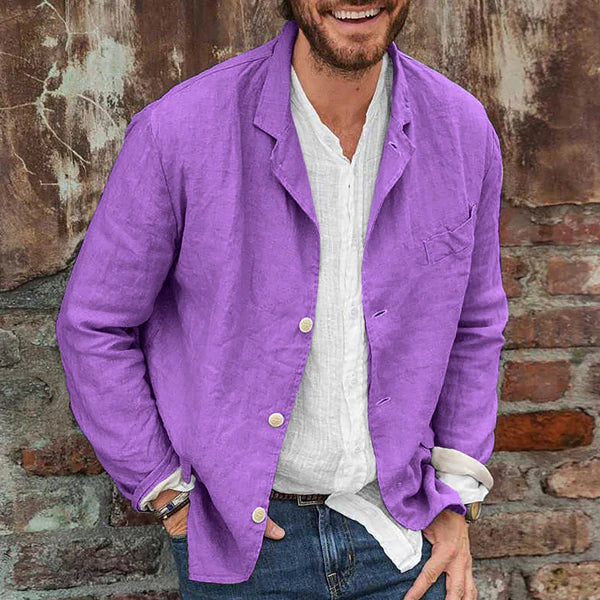 Oliver | Men's Casual Linen Button Blazer