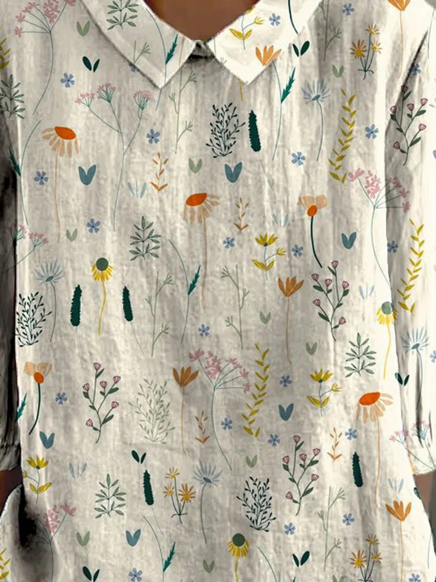 Amelia | Women's Floral Print Short-Sleeve Blouse