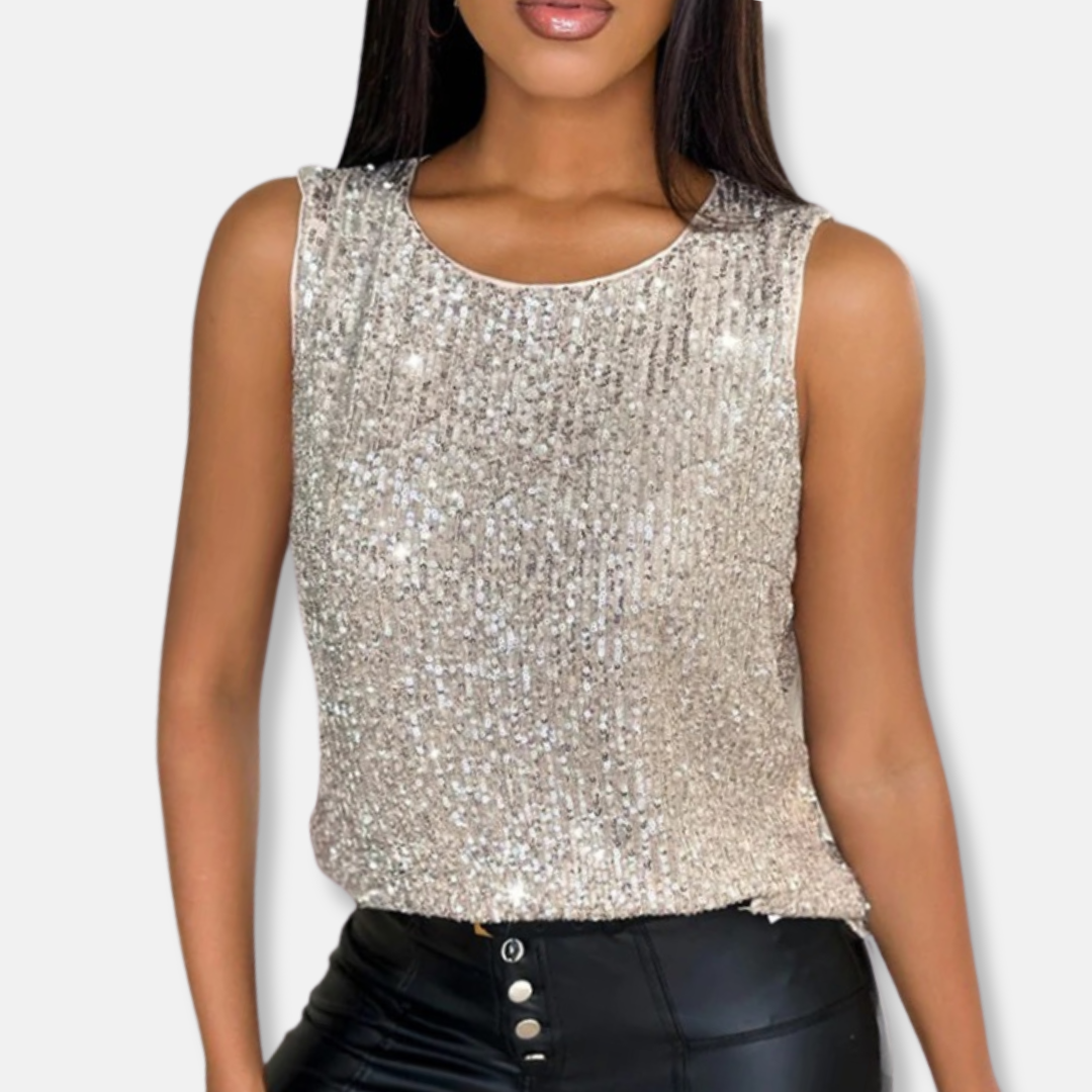 Luna | Women's Sequin Sleeveless Top