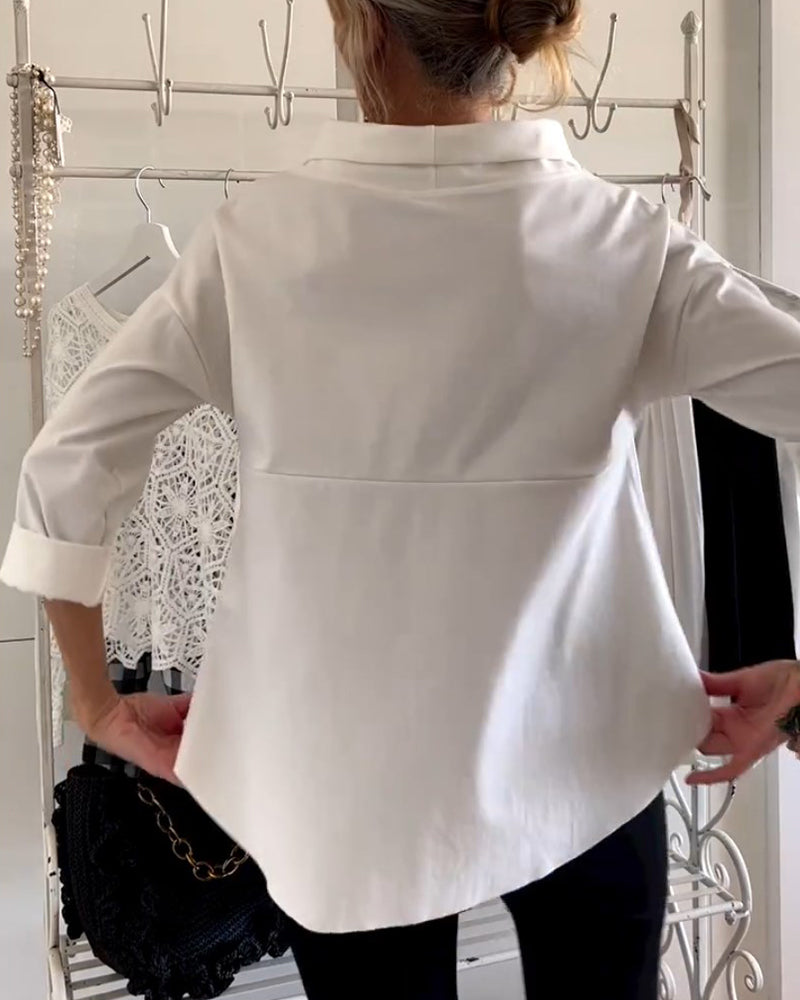 Clara | Women's Cowl Neck 3/4 Sleeve Top
