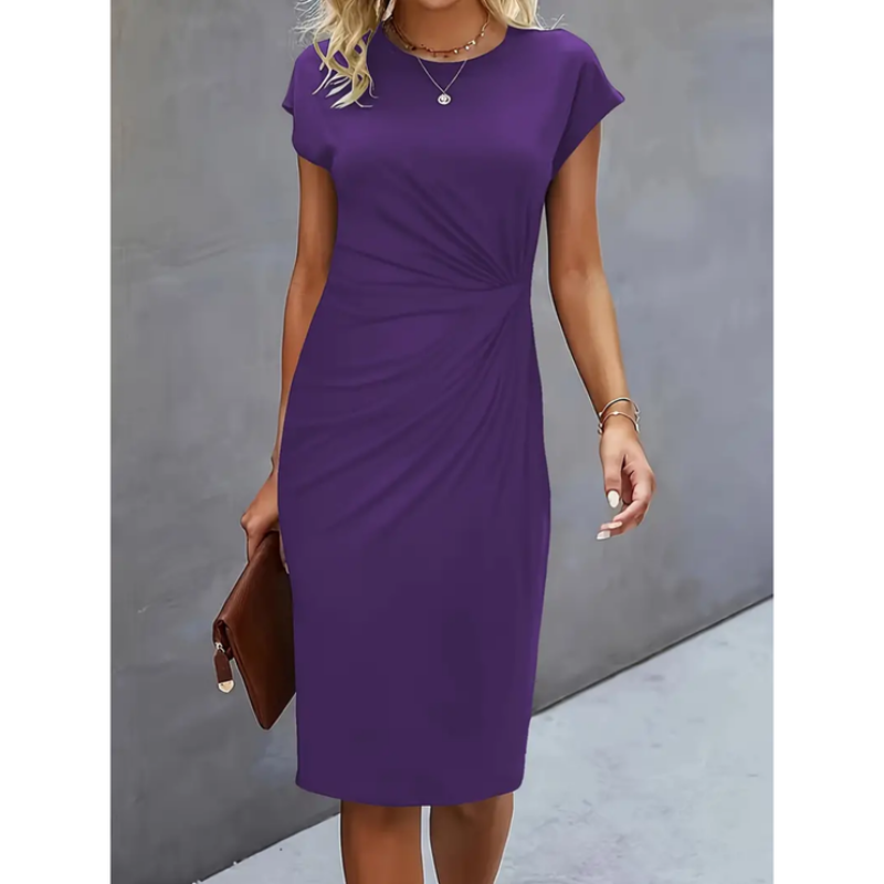 Bella | Women's Ruched Waist Bodycon Midi Dress