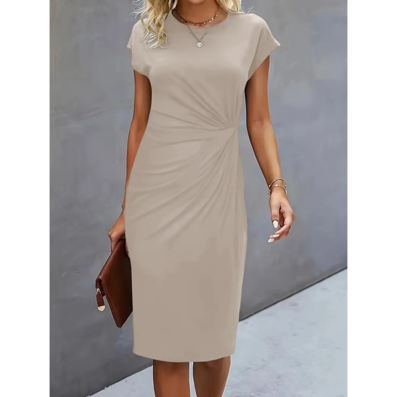 Bella | Women's Ruched Waist Bodycon Midi Dress