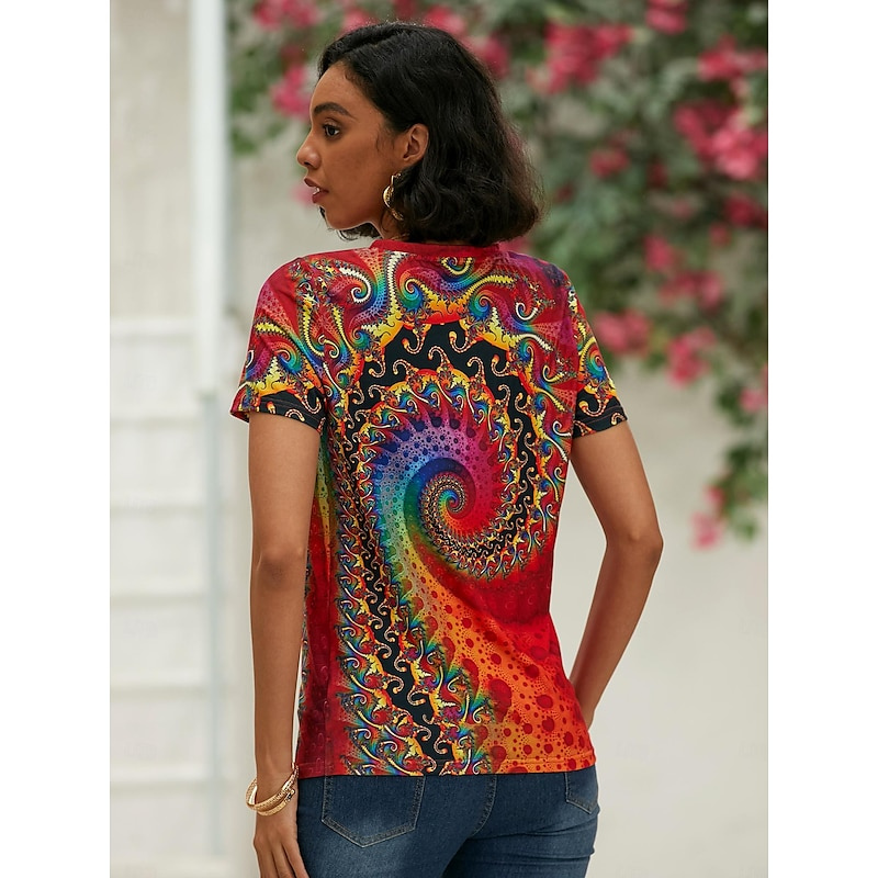 Lily | Women's Colorful V-Neck Short Sleeve Top