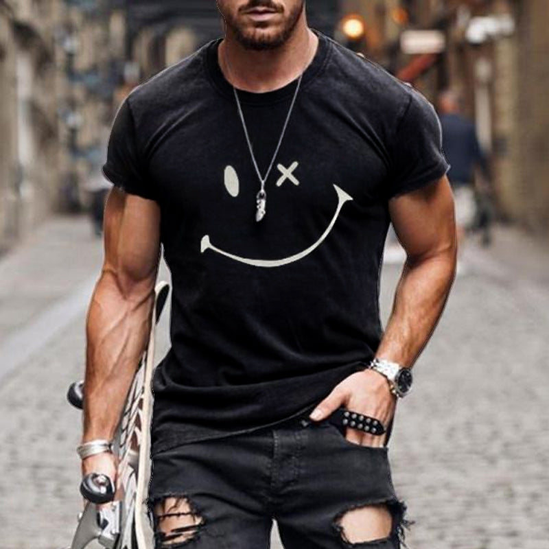 Jaxon | Men's Graphic Smiley Print T-Shirt