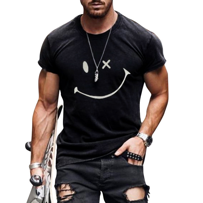 Jaxon | Men's Graphic Smiley Print T-Shirt
