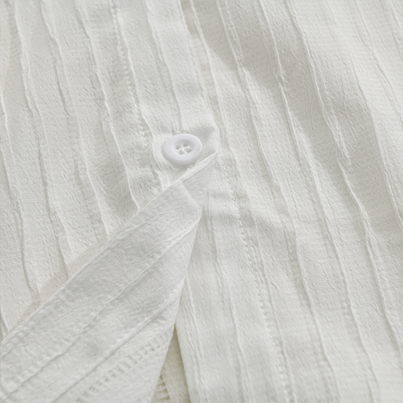 Ethan | Men's Modern Ribbed Slim-Fit Linen Shirt