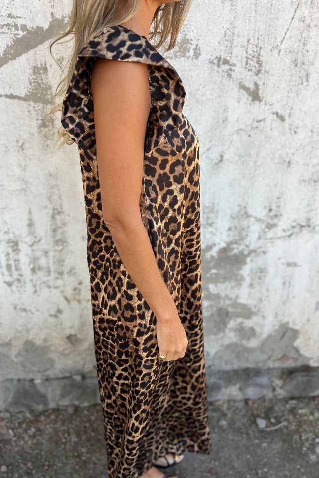 Kylie | Women's Leopard Print Ruffle Sleeve Jumpsuit