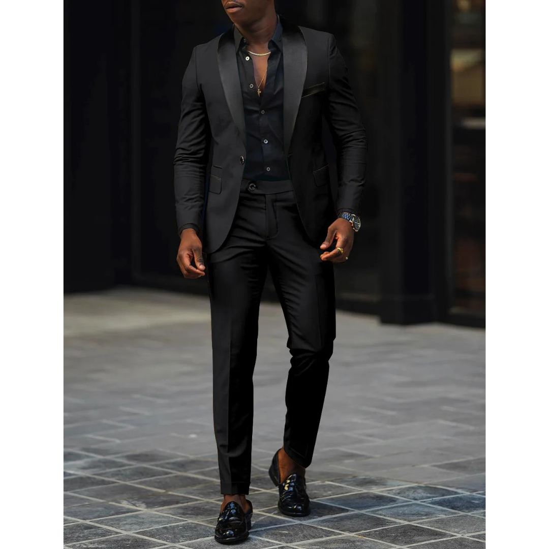 Caleb | Men's Slim-Fit Peaked Lapel Suit Set