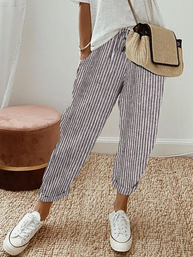 Sofia | Women's Drawstring Linen Pants